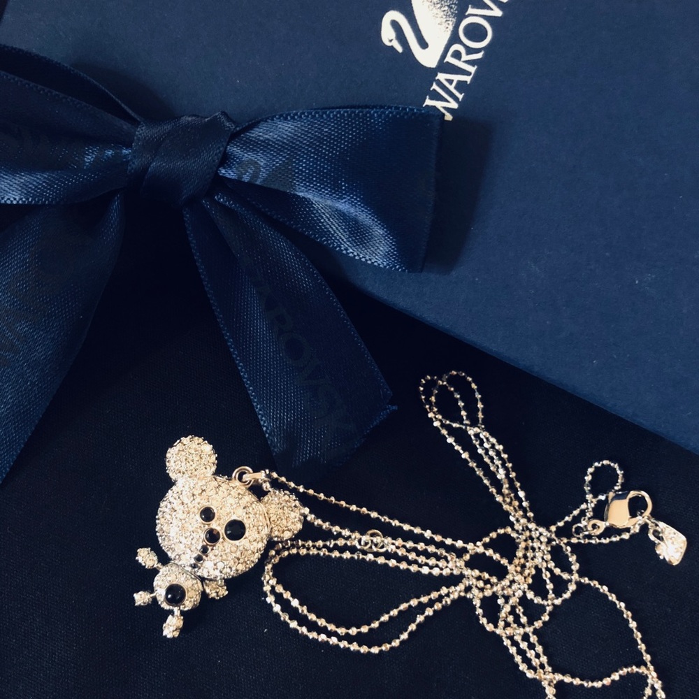 Swarovski cute panda pendent necklace